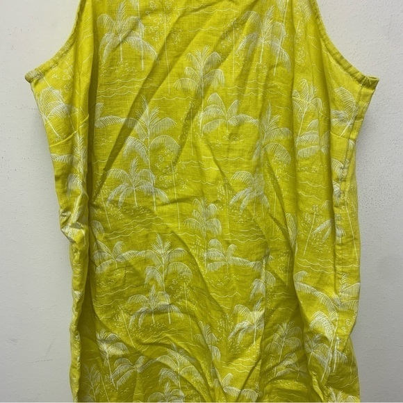 C&C California 100% Linen Palm Tree Dress - Picture 4 of 11